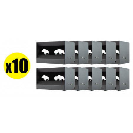 Pack Cible mobile silhouettes Sangliers pour air comprimé calibre 4.5 mm (x10) 