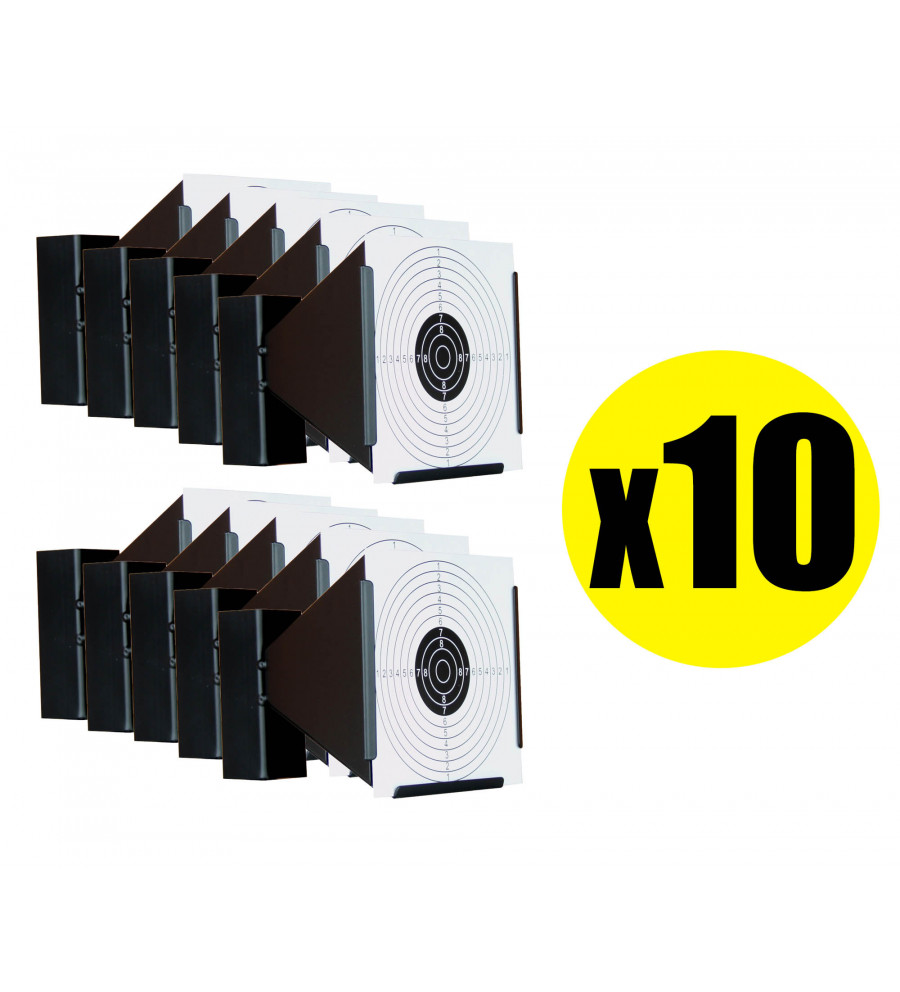 Pack Porte cible conique métallique 17x17 cm (x10) Pack Porte cible conique métallique 17x17 cm (x10)