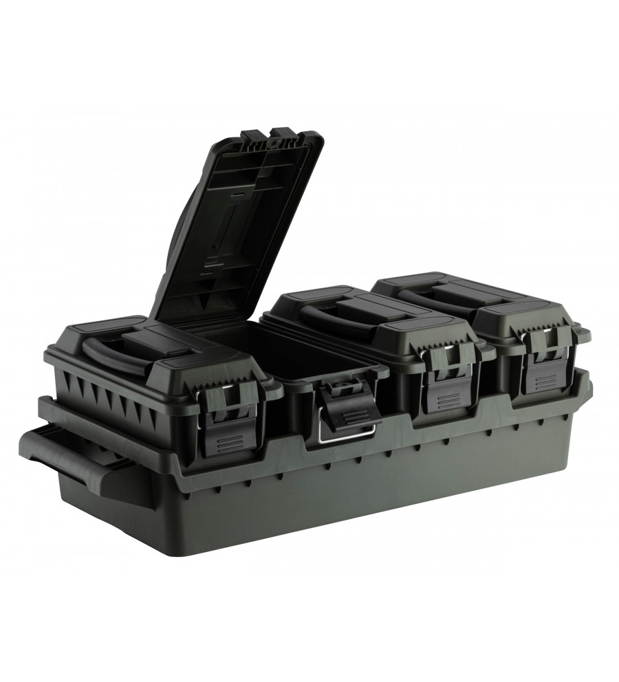 Set 4 caisses à munitions avec bac de transport - Tout-Chasse.fr Set 4 caisses à munitions avec bac de transport - Tout-Chasse.fr