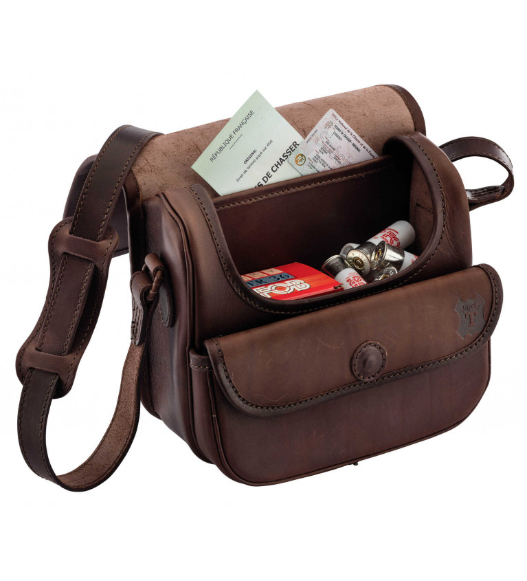 Sac à cartouches en cuir gras - Tout-Chasse.fr