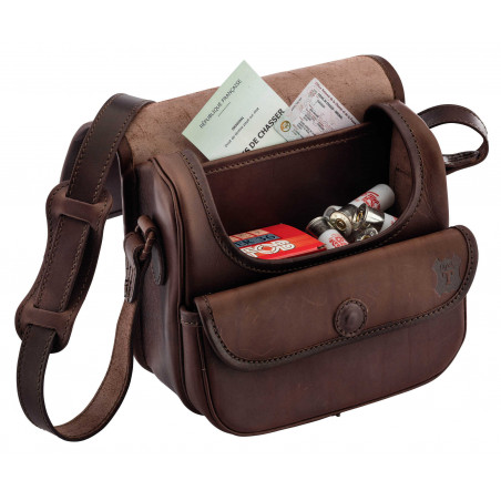 Sac à cartouches en cuir gras - Tout-Chasse.fr